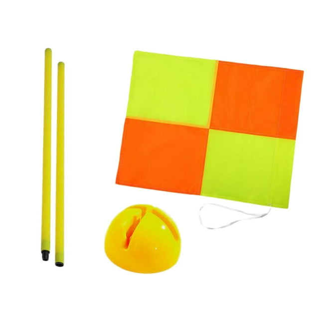 braveheart Soccer Corner Flag Portable Replacement with Base Football Field Corner Flag 1.5m pole blue base 1m pole yellow base 37x47.5cm