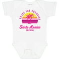 thumbnail image 3 of Inktastic Summer Enjoy the Sunshine Santa Monica California in Pink Boys or Girls Baby Bodysuit, 3 of 5