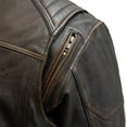 thumbnail image 5 of First Mfg Co - Rider Club - Men's Motorcycle Biker Riding Jacket - Leather - Brown Beige - Small, 5 of 5