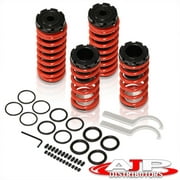 AJP Distributors Height Adjustable Suspension Drop Lowering Springs Coilover Scaled Sleeves Kit Red Compatible/Replacement For Mitsubishi Eclipse 3G JDM 2000 2001 2002 2003 2004 2005 00 01 02 03 04 05