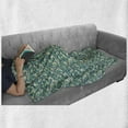 thumbnail image 6 of Tsunami Soft Flannel Fleece Throw Blanket, Japanese of Sea Tidal Wave Marine Foam Graphic, Cozy Plush for Indoor and Outdoor Use, 70" x 90", Sea Green Violet Blue, by Ambesonne, 6 of 6
