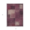 thumbnail image 3 of HomeRoots 584290 3 x 5 ft. Abstract Washable Indoor & Outdoor Rectangle Area Rug, Plum, Mauve & Beige, 3 of 5