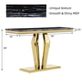 thumbnail image 5 of Unbranded Luxury Rectangular Sofa Console Table Modern Living Room Entryway Table with Mirrored Gold Geometric Base Gold, 5 of 5