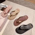 thumbnail image 2 of Zapatillas de cuña de color sólido de verano en línea de moda para mujer, ropa de calle, estilo casual, zapatos de playa para la playa, 2 of 6