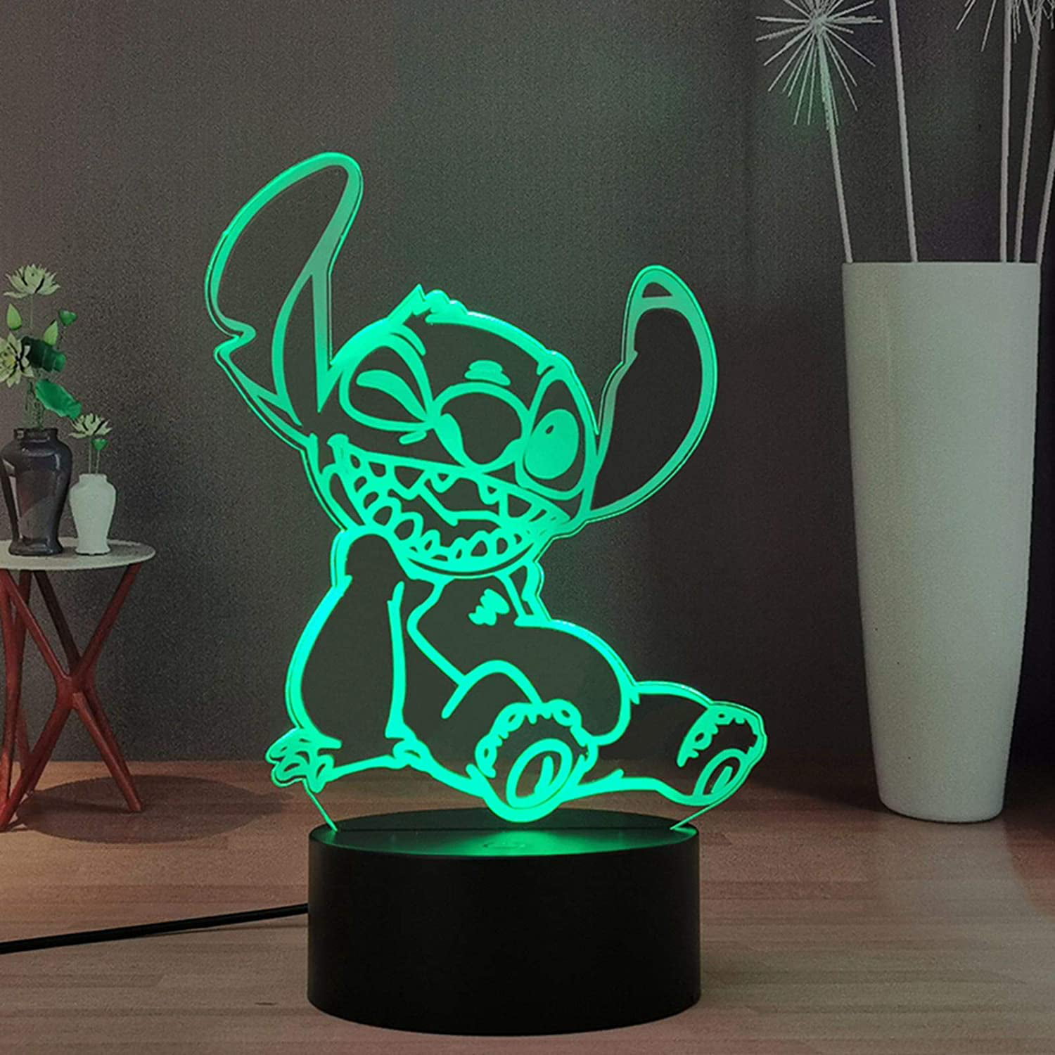 3D LED Stitch Night Light Illusion Acrylic USB Touch Lamp New FAST DISPATCH 