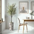 thumbnail image 4 of Artificial Tree in Geometric Pattern Planter, Fake Olive Silk Tree for Indoor and Outdoor Home Decoration - 68" Overall Tall (Plant Pot Plus Tree), 4 of 5
