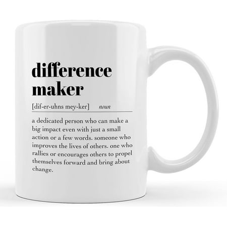 

DOTAIN Difference Maker Definition 11oz Coffee Mug Ceramic Cup Double-Sided Printed Mentor Boss Coworker Teacher Appreciation Gifts Gift