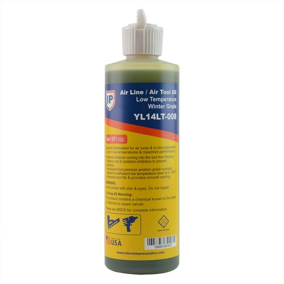 Interstate Pneumatics YL14LT-008 Winter-Grade Low Temperature Air Tool Oil - 8 oz.