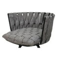 thumbnail image 3 of Metalona Swivel Bar Stool 30" Seat - Mojave Gray Fabric - Metal White, 3 of 4