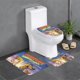 thumbnail image 1 of Laff-a-Lympics Juego de 3 alfombras de baño de coral fleece: tapete de baño + alfombra de inodoro en forma de U + funda de tapa de inodoro en forma de O, 1 of 6