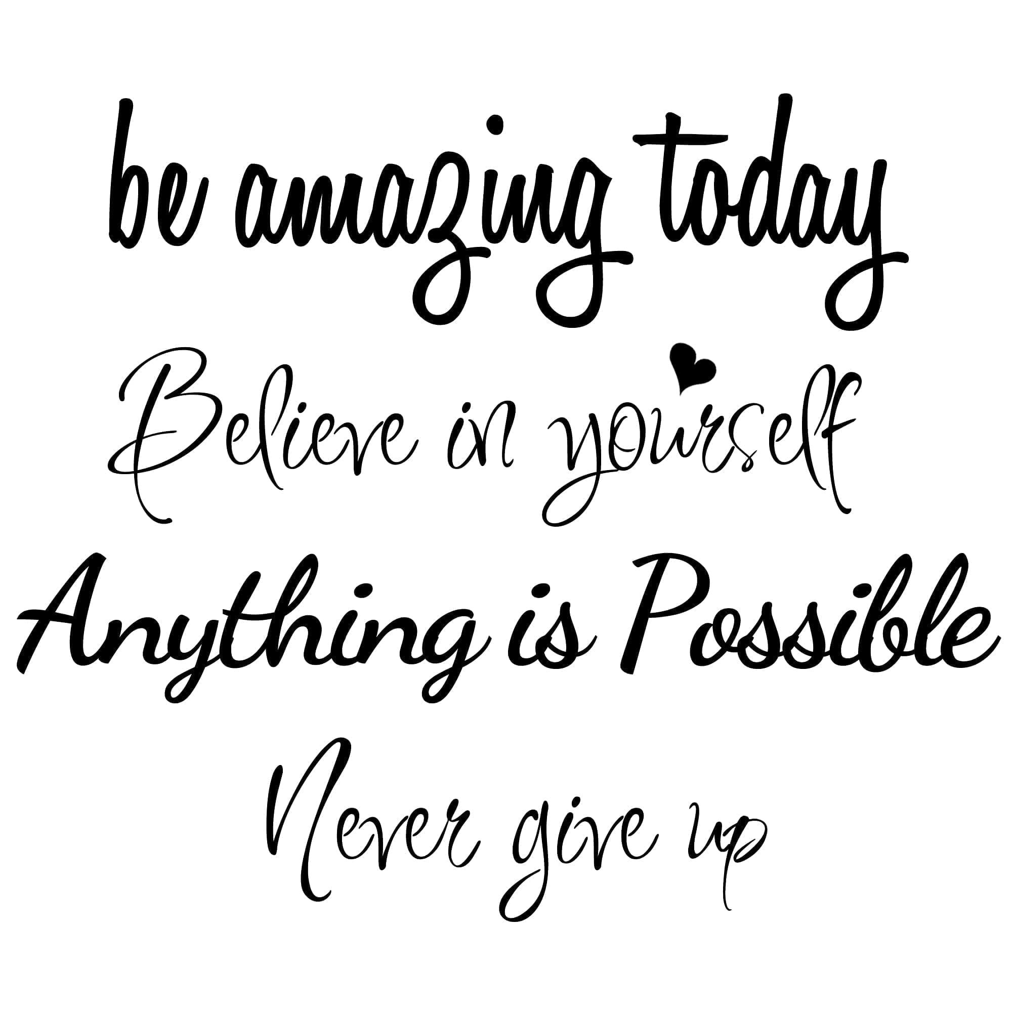 Large Inspirational Quote Wall Decals, Removable Positive Saying Lettering Stickers, Motivational Word Peel and Stick for Classroom Home Living Room Bedroom Office DIY Art Decor