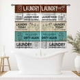 thumbnail image 6 of Laundry Room Curtains,Rustic Wash Dry Quotes Words Wooden Teal Brown Funny Fun Country Rural Curtains for Living Room Kitchen Bathroom Drape Treatment 2 Panel,42X54 Inch, 6 of 6