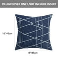 thumbnail image 3 of Unique Bargains 2-Pack Stylish Decorative Throw Pillow Cover 18" x 18" Navy Blue, 3 of 7
