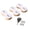 White, variant on Light Weight Round Cup Tail Fin Box Surfs Longboards Fin Box Surfboard Fims Case With Screws