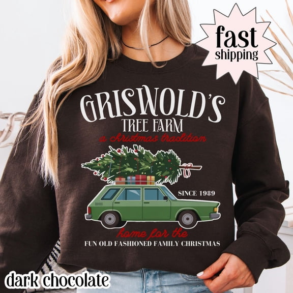 Griswold Christmas Sweatshirt Funny Grisworld Tree Wagon Sweater Clark Christmas Crewneck