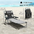 thumbnail image 3 of Outsunny Folding Lounge Chair w/ Reclining Back, Tanning Chair, Mixed Grey, 3 of 10