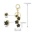 thumbnail image 5 of Soda Candy Initial Keychain Flower Keyring for Key Cute Letter Bag Charms for Handbag Backpack, Black, N, 5 of 6