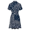 thumbnail image 6 of Paisley Bandana Pattern Womens Shirt Dresses Women'S Short Sleeve Dress Turn-Down Collar Dress A Line Casuall Dress Oversize(XS-6XL), 6 of 7