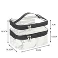 thumbnail image 1 of Bolsas de maquillaje de doble capa, estuches de viaje para cosméticos, organizador de maquillaje, bolsas de artículos de tocador (mármol blanco), 1 of 4