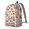 thumbnail image 2 of Japanese Food Sushi Roll School Backpack, Foodie Sushi Pattern Travel Backpack with Anti-theft Features for Daily Commuting, 2 of 3