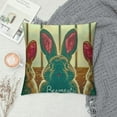 thumbnail image 2 of Nawypu Easter Pillow Covers Easter Decor for Home Happy Easter Bunny Rabbit Carrot Funny Truck Farmhouse Easter Eggs Throw Pillow Case Cushion Cover Spring Easter Decorations, 2 of 5
