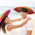 thumbnail image 3 of Hands-Free Umbrella Hat with Adjustable Band - 20-Inch Sun Rain Cover, Multicolor, for Beach, Fishing, Outdoor Events, 3 of 6