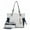 Navy Blue, variant on MKF Collection Xenia Circular Print Tote Women's Handbag with Wristlet Wallet Purse by Mia K - Cognac Brown
