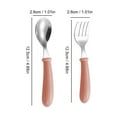 thumbnail image 3 of Stainless Steel Baby Fork and Spoon Set with Soft Grip Handle for Toddlers Kids Mealtime, 3 of 8