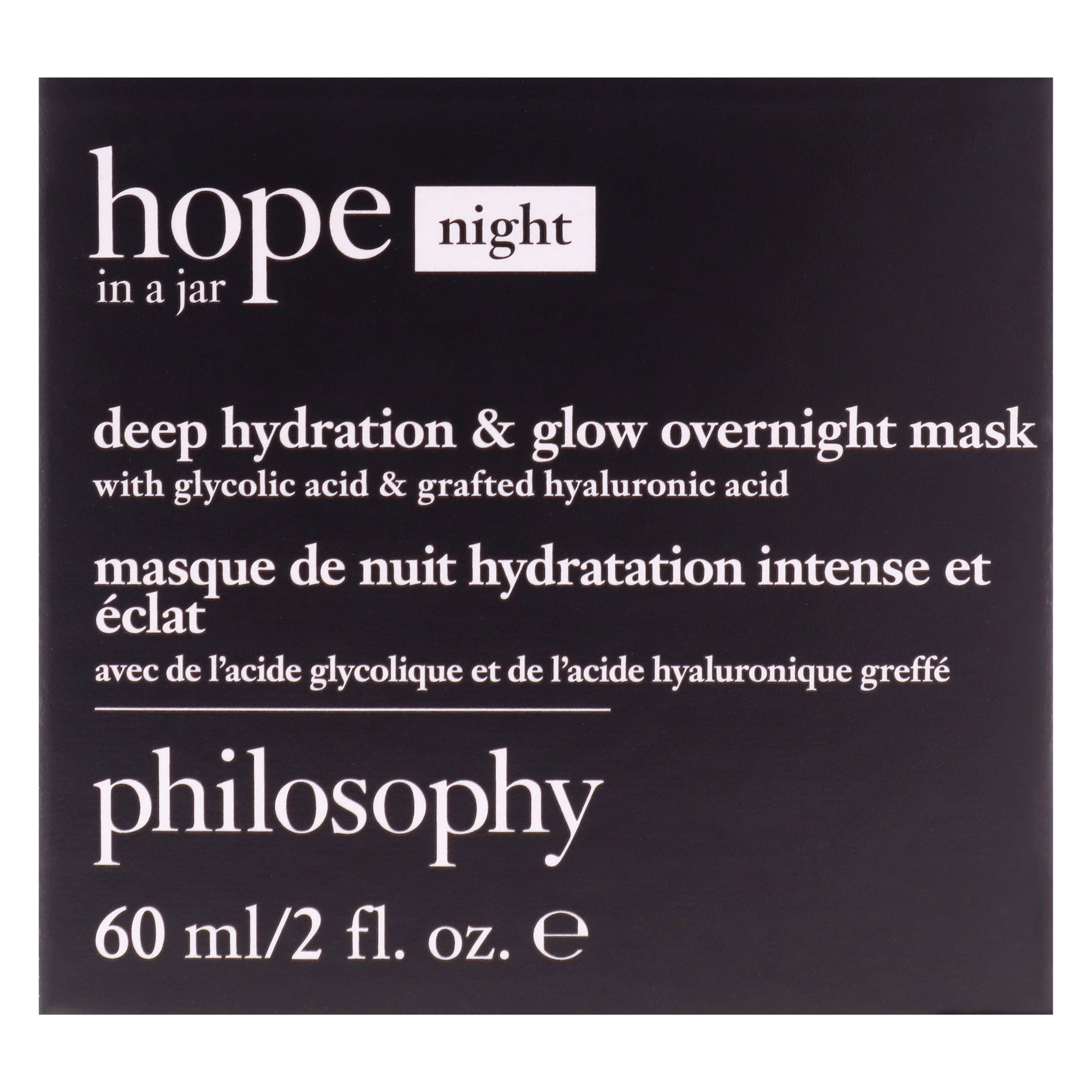 Philosophy Hope in A Jar Deep Hydration and Glow Overnight Mask , 2 oz Mask