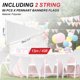 thumbnail image 2 of Banderas de banderines Uxcell de 100 pies, cuerdas colgantes de triángulo, banderas DIY para fiestas, blancas, 60 Pcs, 2 of 5