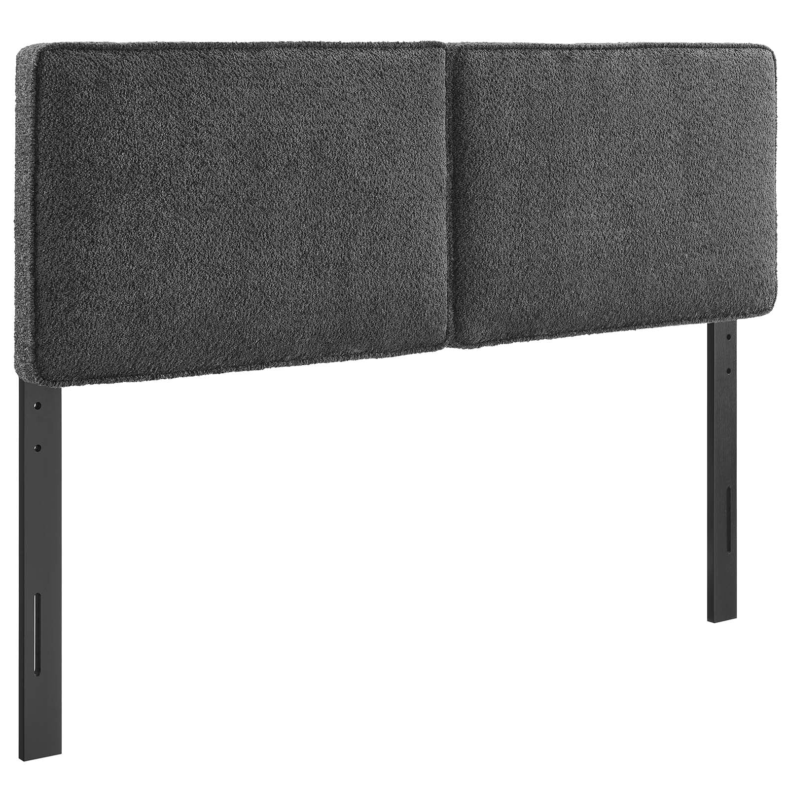 Lindee Boucle Fabric Full Headboard in Slate