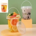 thumbnail image 4 of Mini Drink Buckets with Lids and Straws, 24oz Reusable Clear Plastic Bucket Cups for Drinks, 5/10/15/20Sets Mini Bucket for Drinks, Suitable for Outdoor Beverage Packaging Pool Party, 4 of 7