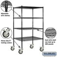 thumbnail image 2 of 36" Wide Mobile Wire Shelving - 69 Inches High - 24 Inches Deep - Black, 2 of 2
