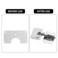 thumbnail image 7 of TAILTOSS 4Set Cabinet Hinge Repair Plates for Home Repair Silver Rectangular 3.54x1.97x0.04 Inch Stainless Steel, 7 of 7
