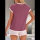 thumbnail image 5 of Camisetas de Corta para Mujer, Color Rojo, Talla XL, 5 of 7