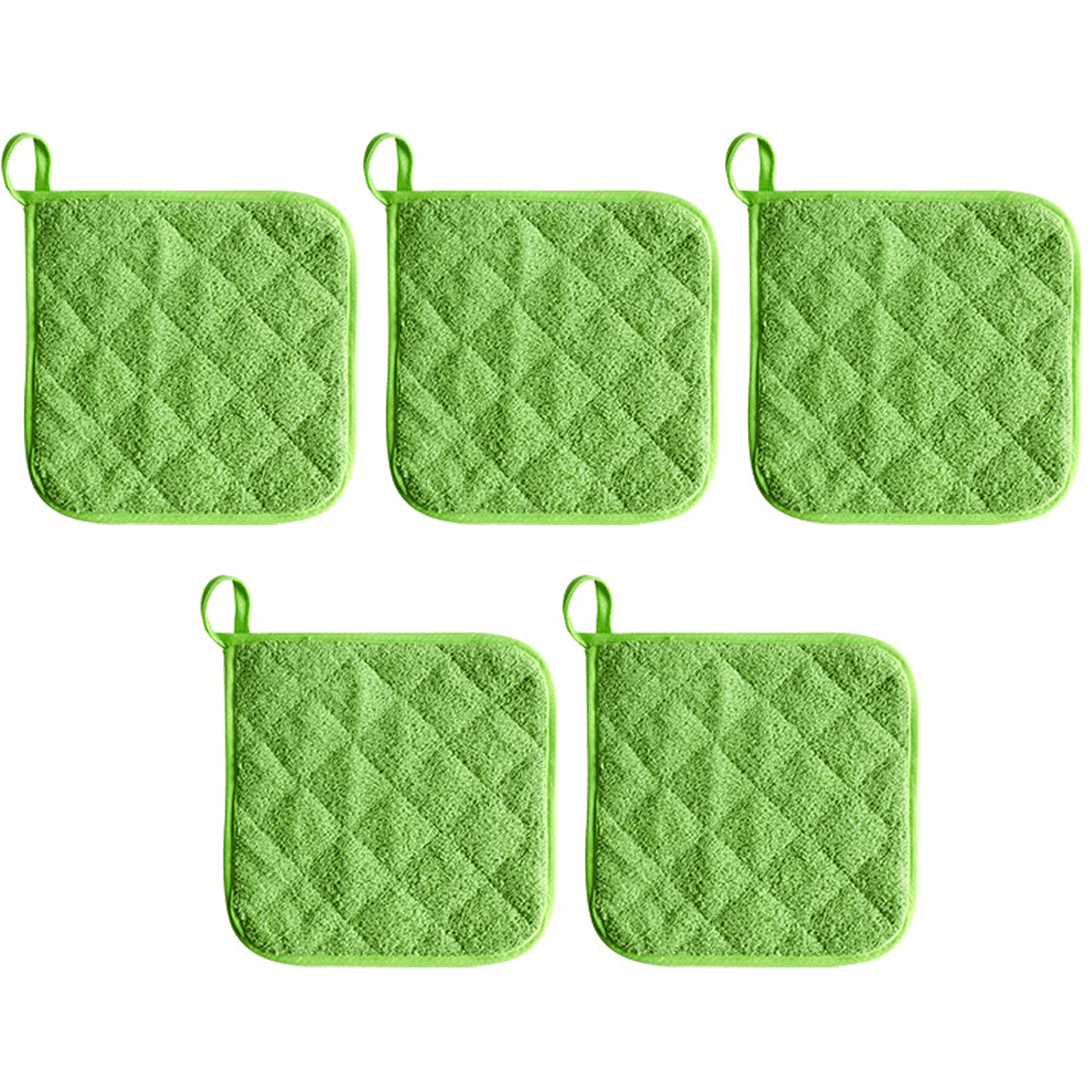 3 Pack Pot Holders, Sage Green Pot Holders for Kitchen with Pockets & Loops  Heat Resistant Pot Holder Pad for Cooking Baking Microwave BBQ Farmhouse