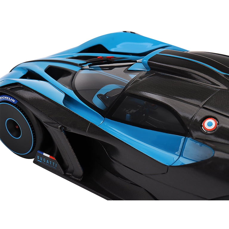 Bugatti Bolide Blue and Black 1/18 Model Car by Top Speed for Kids