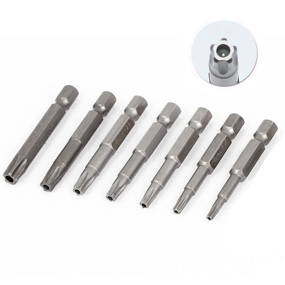 10 Stück Sourcing Map T5 Torx Schraubendreher-Bits – 50 Mm Lang, Magnetisch, Für Präzisionsarbeiten
