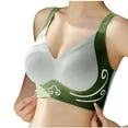 thumbnail image 2 of Seamless Sports Bra Color Block Design Lifting Shock-absorbing for Running High Elasticity Everyday Comfortable Wear #Army Green,XXL, 2 of 3