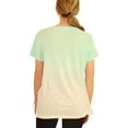 thumbnail image 3 of P.J. Salvage Womens Ombre Pajama Sleep T-shirt, Green, Small, 3 of 5