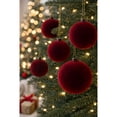 thumbnail image 2 of My Texas House 10-Count Red Velvet-Feel Ball Christmas Ornaments, 4.5", 2 of 4