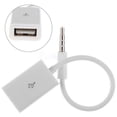 thumbnail image 2 of Simyoung 3.5mm Male Audio AUX Jack to USB 2.0 Type A Female OTG Converter Adapter Cable White, 2 of 6
