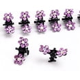 thumbnail image 2 of Mini Hair Clips No-Slip Grip Jaw Clips Glitter Teeth Clips Rhinestone Hair Clips Metal Clamps Mix Colored Flower Hair Accessories for Women Girls, 2 of 3