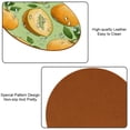 thumbnail image 5 of Cantaloupe 6PCS Round Microfiber Leather Coasters, 11x11 cm/4.3x4.3 in, Drink Mats for Home and Office, Set of 6 Square Cup Coasters, 5 of 6