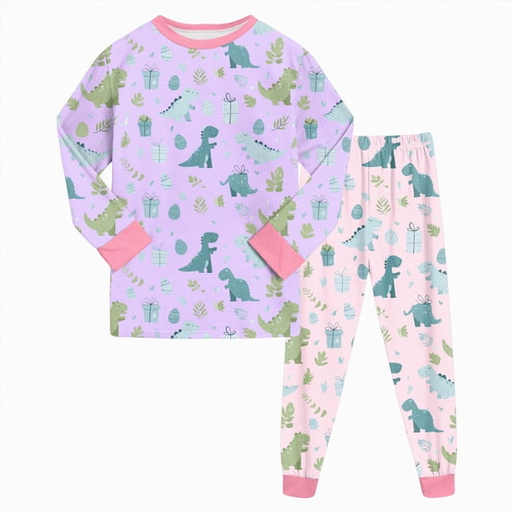 Baby Boys Long Sleeve Top And Pants Snug Fit Cotton Pajama Set,Skin-Friendly 6-12 Months 12-24 Months 2t 3t 4t 5t 6t 7t 8t 9t Children(Purple,2-3 Years)
