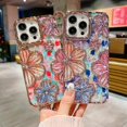 thumbnail image 2 of yeuweold Compatible with iPhone 14 Pro Max 6.7" Phone Case Plating Bling Colorful Floral 3D Clear Cover Soft TPU Cute Camera Protection Shockproof Back for Women Girls iPhone Case, 2 of 5