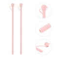 thumbnail image 3 of Unique Bargains 2 Pcs Durable Replacement Straw and Cover Pink Silicone, 3 of 5