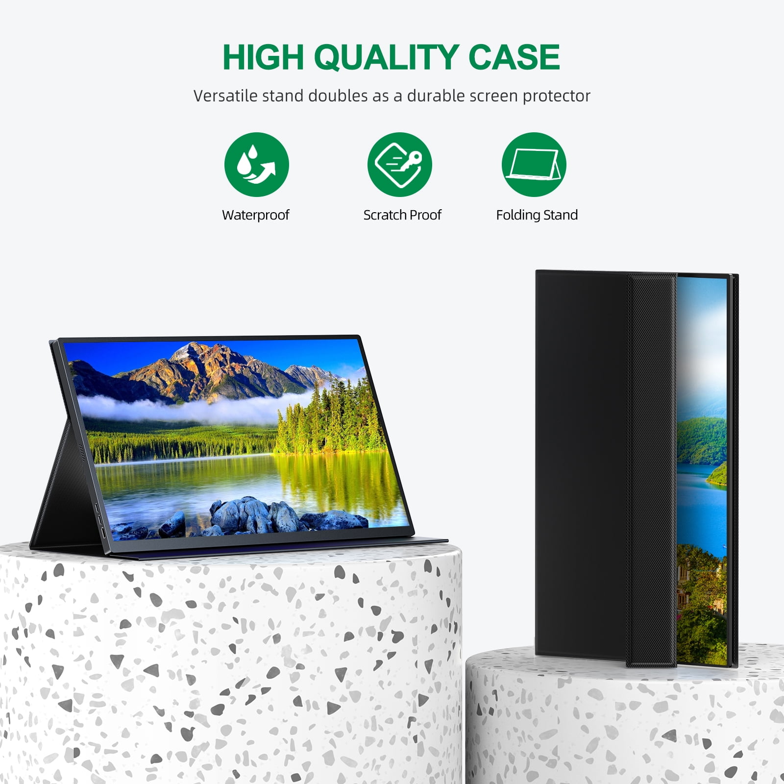 UPERFECT 18.5" Portable Gaming Monitor 120HZ, 1080P IPS HDR Eye Care Computer Display, External Second Screen for Laptop, Xbox, PS5 Nintendo