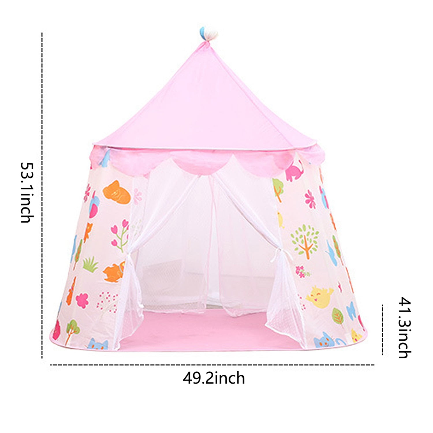 CIPACHO Kid Play Tent, Indoor Outdoor Games Princess Castle Tent, Children Playhouse Play House for Boy Girl, Pink
