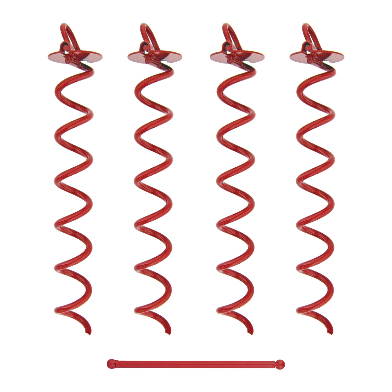 7Penn Spiral Ground Anchors 16 Inch Twist Tent Stakes, 4 Pack